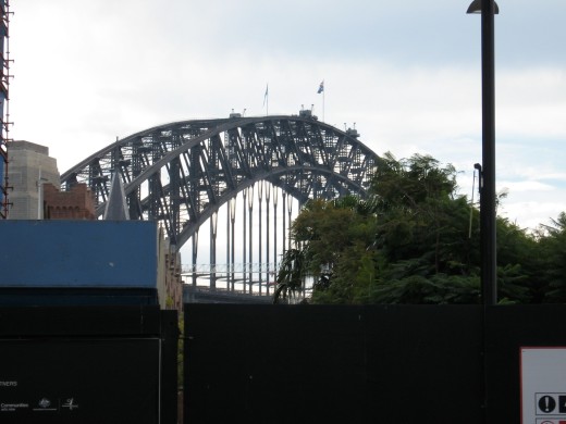 ...in the shadow of the Sydney Harbour Bridge...