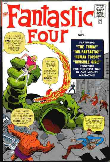 The Jack Kirby cover for the first issue of The Fantastic Four.